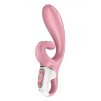 Смарт вібратор-кролик Satisfyer Hug Me Pink, 2 мотори, діаметр 4,2см, широка кліторальна частина — Переглянути зображення 2