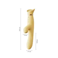 Вібратор з підігрівом та вакуумною стимуляцією клітора Zalo - ROSE Vibrator Lemon Yellow — Переглянути зображення 2