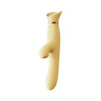 Вібратор з підігрівом та вакуумною стимуляцією клітора Zalo - ROSE Vibrator Lemon Yellow — Переглянути зображення 1