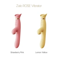 Вібратор з підігрівом та вакуумною стимуляцією клітора Zalo - ROSE Vibrator Lemon Yellow — Переглянути зображення 14