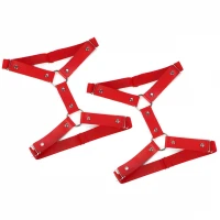 Гартери на ногу із натуральної шкіри Art of Sex - Kristina Leg Garters (2 шт), колір Червоний — Переглянути зображення 4