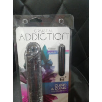 Прозорий фалоімітатор ADDICTION Vertical Dong 8″ (луснув блістер!!!)