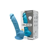 Фалоімітатор SilexD Johnny Blue (MODEL 1 size 7in), двошаровий, силікон+Silexpan, діаметр 3,8 см — Переглянути зображення 4