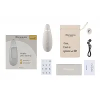 Вакуумний кліторальний стимулятор Womanizer Premium 2 - Grey, функції Autopilot та Smart Silence — Переглянути зображення 6