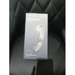 Дилдо Satisfyer Double Crystal (Transparent) (м'яте паковання!!!)