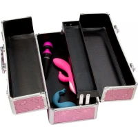 Великий кейс для зберігання секс-іграшок BMS Factory Large Lokable Vibrator Case Pink, кодовий замок — Переглянути зображення 6