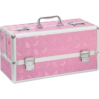 Великий кейс для зберігання секс-іграшок BMS Factory Large Lokable Vibrator Case Pink, кодовий замок — Переглянути зображення 1