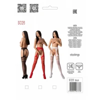 Еротичні колготки-бодістокінг зі шнурівкою на стегнах Passion S026 One Size, red, з доступом — Переглянути зображення 5