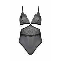 Боди Passion AMBERLY BODY black, L/XL, открытая спина, низ стринги