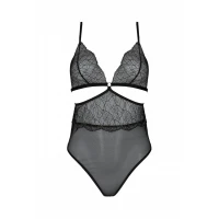 Боді Passion AMBERLY BODY black, L/XL, відкрита спина, низ стрінги — Переглянути зображення 3