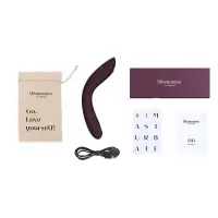 Вакуумний стимулятор для точки G та клітора з вібрацією Womanizer OG Aubergine, 12 рівнів, 3 режими — Просмотреть изображение 7