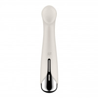 Вибратор с ротацией Satisfyer Spinning G-Spot 1 Beige, плоская площадка для стимуляции точки G