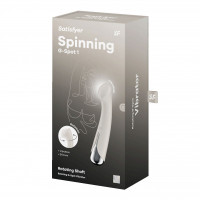 Вибратор с ротацией Satisfyer Spinning G-Spot 1 Beige, плоская площадка для стимуляции точки G — Просмотреть изображение 8