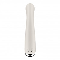 Вибратор с ротацией Satisfyer Spinning G-Spot 1 Beige, плоская площадка для стимуляции точки G