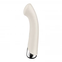 Вібратор з ротацією Satisfyer Spinning G-Spot 1 Beige, плоский майданчик для стимуляції точки G — Переглянути зображення 4
