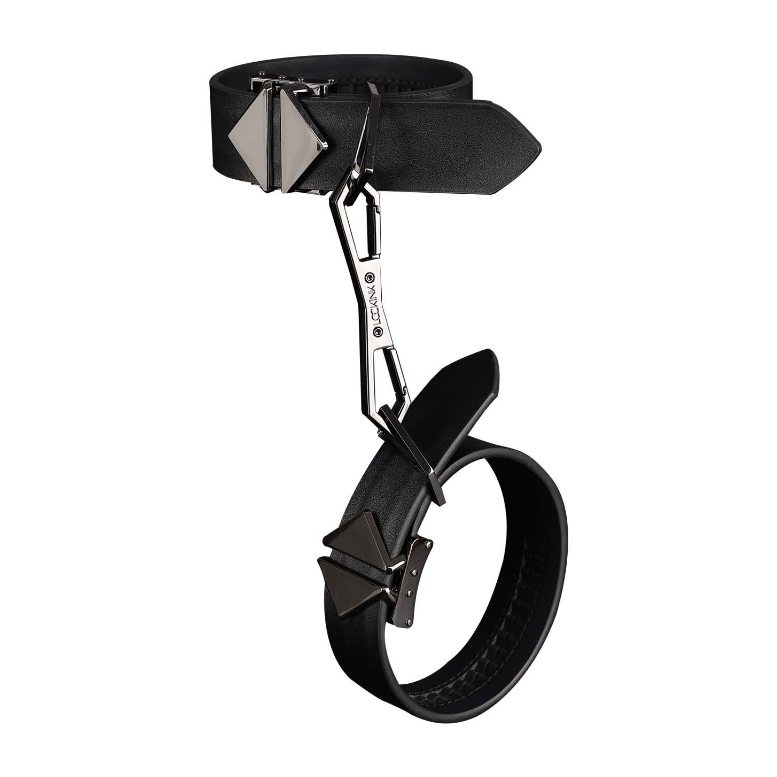 Фіксатори для рук та ніг LOCKINK Wristcuffs/Anklecuffs, чорні, натуральна шкіра