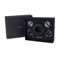 Фіксатори для рук та ніг LOCKINK Wristcuffs/Anklecuffs, чорні, натуральна шкіра