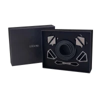Фіксатори для рук та ніг LOCKINK Wristcuffs/Anklecuffs, чорні, натуральна шкіра — Переглянути зображення 5