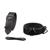 Фіксатори для рук та ніг LOCKINK Wristcuffs/Anklecuffs, чорні, натуральна шкіра — Переглянути зображення 2
