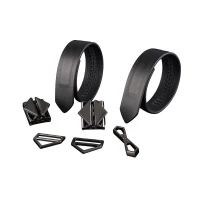 Фіксатори для рук та ніг LOCKINK Wristcuffs/Anklecuffs, чорні, натуральна шкіра — Переглянути зображення 3