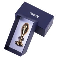 Металева анальна пробка LOCKINK SEVANDA Pearl Pear-shape Anal Plug, зі штучною перлиною — Переглянути зображення 9