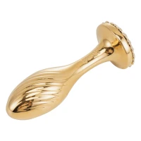 Металева анальна пробка LOCKINK SEVANDA Pearl Pear-shape Anal Plug, зі штучною перлиною — Переглянути зображення 4