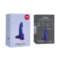Фалоімітатор Fun Factory LIMBA FLEX S, синій, гнучкий, з ефектом пам’яті, підходить для точки G — Переглянути зображення 9