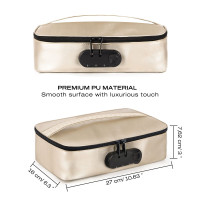 Кейс для игрушек Dorcel DISCREET BOX LUXURY GOLD, кодовый замок, 27×16×7,62 см