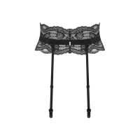 Пояс для панчіх Obsessive Nutris garter belt, XL/2XL, мереживний, з довгими пажами — Переглянути зображення 1