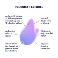 Вакуумний кліторальний стимулятор Satisfyer Mermaid Vibes Violet/Pink, 2 мотори