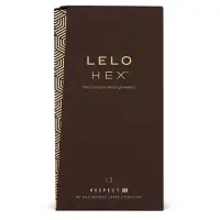 Презервативи LELO HEX Condoms Respect XL 12 Pack, тонкі та суперміцні, збільшений розмір — Переглянути зображення 1