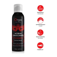 Масажна пінка Orgie – Acqua Croccante Strawberry (150 мл), ефект бульбашок, що лопаються — Переглянути зображення 4