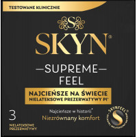 Ультратонкие безлатексные презервативы SKYN Supreme Feel 3 шт, 0,035 мм, естественная текстура кожи