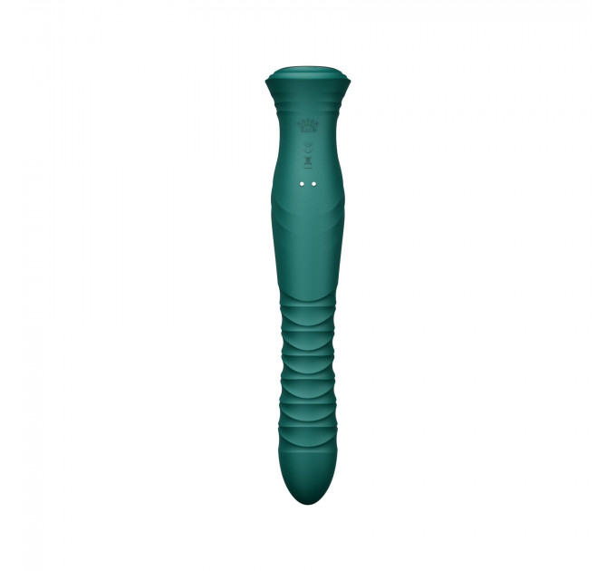 Смарт пульсатор-кролик з вібрацією Zalo Mose 2 Turquoise Green, підігрів до 42 °C, кристал Swarovski