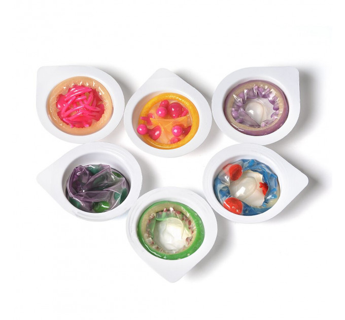 Насадка на член Recare Blue Monster Spike Condom (презерватив з вусиками та спіраллю шипів)