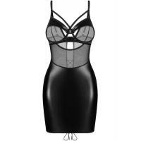 Сорочка Obsessive Dominna chemise &amp; thong S/M — Переглянути зображення 3