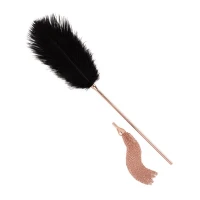Лоскітка з металевим флогером Rosy Gold - Feather Tickler &amp; Whip — Переглянути зображення 2