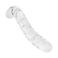 Скляний фалоімітатор Gildo Textured Glass Dildo No. 36 — Переглянути зображення 7