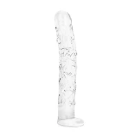 Скляний фалоімітатор Gildo Textured Glass Dildo No. 36 — Переглянути зображення 1