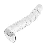 Скляний фалоімітатор Gildo Textured Glass Dildo No. 36 — Переглянути зображення 6