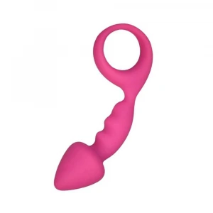 Анальна пробка Adrien Lastic Budy Pink із стимулюючою ніжкою, макс. діаметр 2,5 см