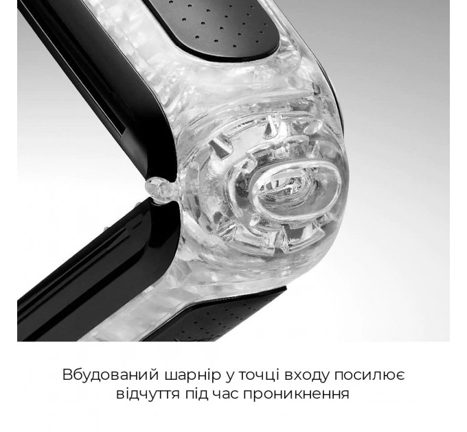 Мастурбатор Tenga Flip Zero Black, изменяемая интенсивность стимуляции, раскладной