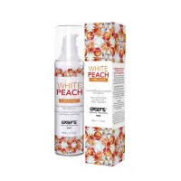 Масажна олія EXSENS Organic White Peach 50мл розігрівальна, без цукру, без парабенів, їстівна — Просмотреть изображение 1