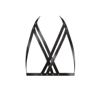 Портупея Bijoux Indiscrets MAZE — Halter Bra Harness Black — Переглянути зображення 1