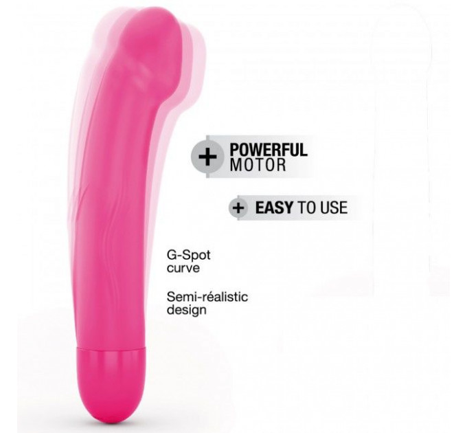 Вібратор Dorcel Real Vibration M Magenta 2.0, діаметр 3,7см, перезаряджається, для точки G