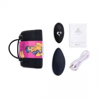 Вібратор в трусики FeelzToys Panty Vibrator Black з пультом ДК, 6 режимів роботи, сумочка-чохол — Переглянути зображення 6
