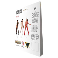 Ажурный бодистокинг с имитацией чулок Passion BS074 red Ажурный бодистокинг с имитацией чулок Passion BS074 red