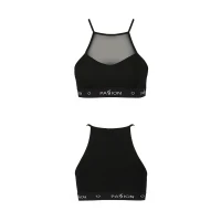 Спортивний топ з прозорою вставкою Passion PS006 TOP XL, black — Переглянути зображення 5