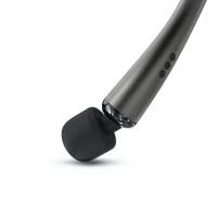 Потужний вібромасажер Dorcel Megawand Chrome Silver який перезаряджається, 160 режимів — Переглянути зображення 3