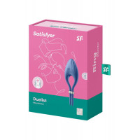 Эрекционное виброкольцо лассо Satisfyer Duelist Blue, 10 режимов, мощный мотор